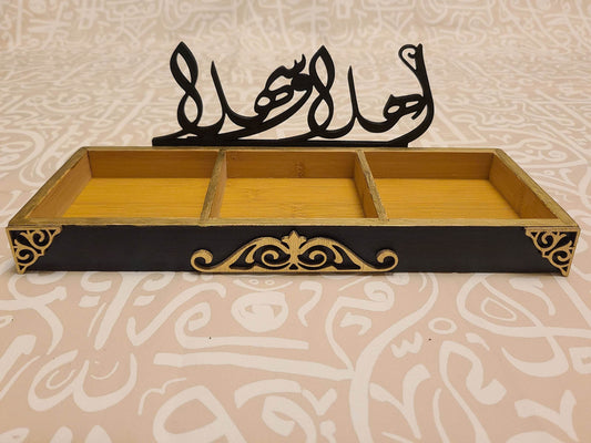 Rectangle snack tray with Partitions (tray only) - sleekkut