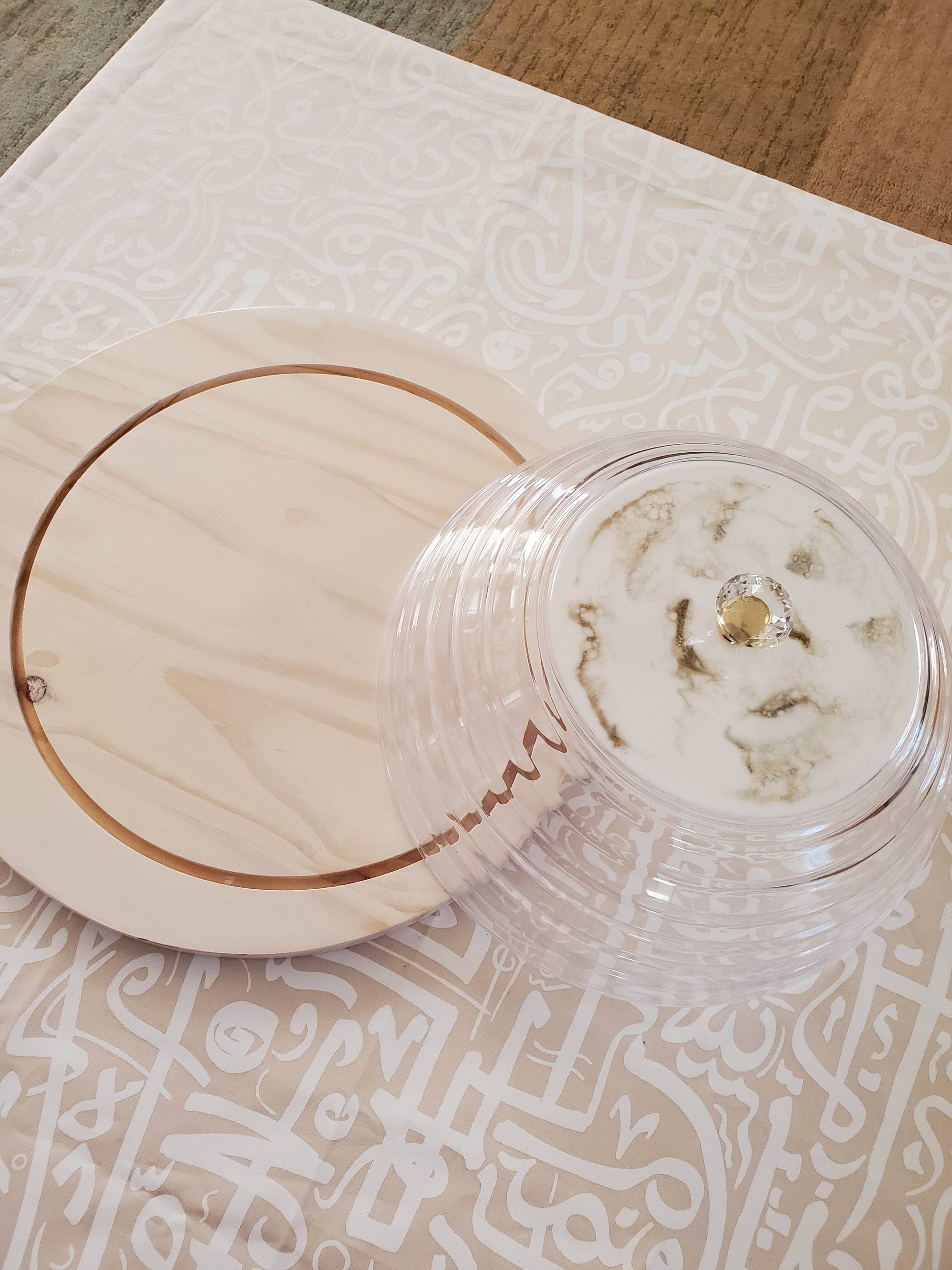 Dessert serving tray with lid - sleekkut