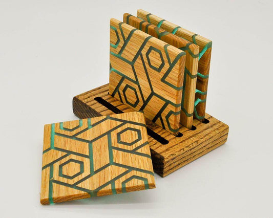 Hex Pattern Coasters - sleekkut