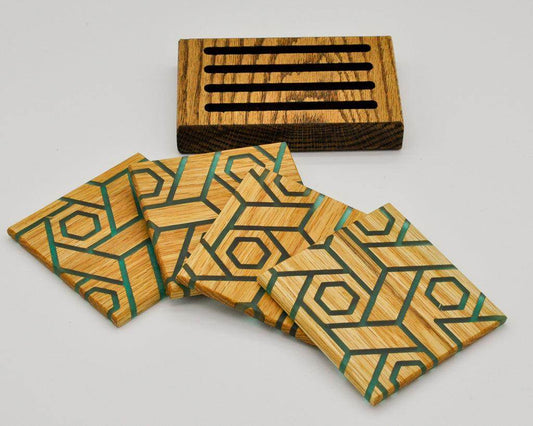 Hex Pattern Coasters - sleekkut