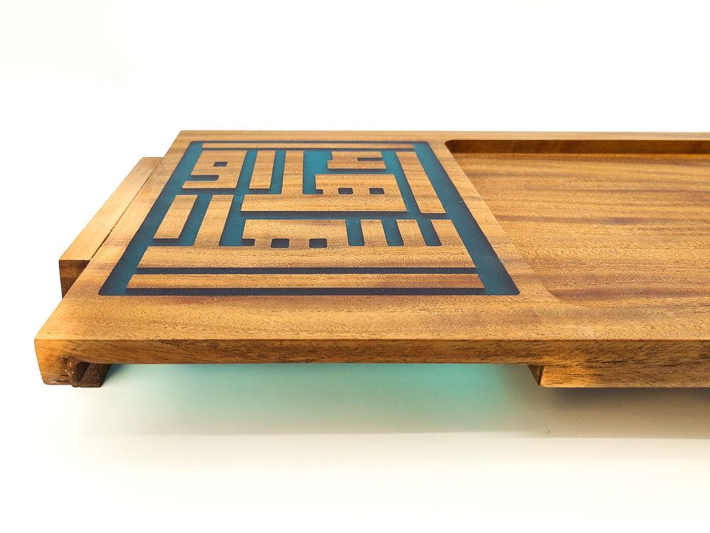 Ahlan wa sahlen wood tray