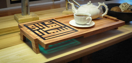 Ahlan-wa sahlen wood tray